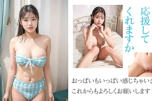 業界震撼のAI美少女がついにAVデビュー！形の綺麗な巨乳を揉みしだく 上原かすみ