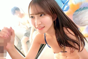  彼氏はマジックミラーの向こうで待機。ビキニのお姉さんが童貞を筆下ろししてNTR堕ち