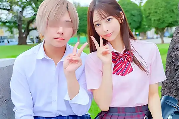 【マジックミラー号】JKが彼氏のチンポ当てゲームに挑戦–壁から突き出た肉棒を見て赤面する Post155