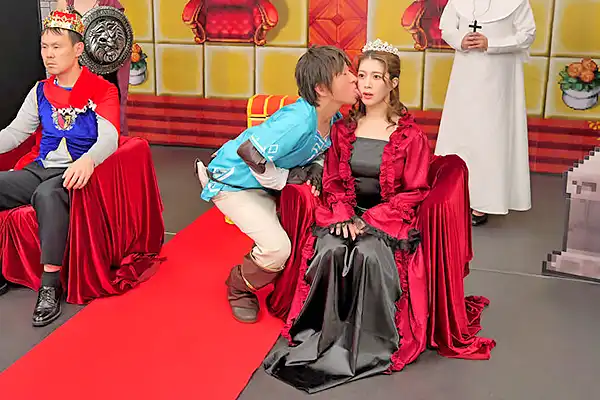 同じセリフを繰り返すRPGのモブキャラ相手に…勇者が暴走して王女様にクンニ責め開始！