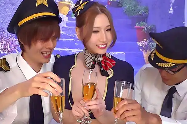 巨乳CAとヤレる夢のフライトプラン。膣奥までピストンしてそのまま種付け 佐山愛 Post155