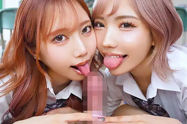 留年を回避したい痴女ギャルJKが…先生を誘惑してWフェラ責め！ 春陽モカ 斎藤あみり Post155