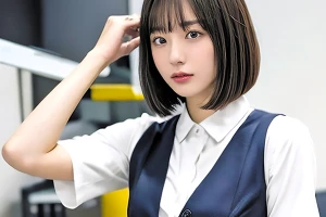 過去最高のAI美少女がAVデビュー！入社半年の受付業がセクハラされて中出しセックス