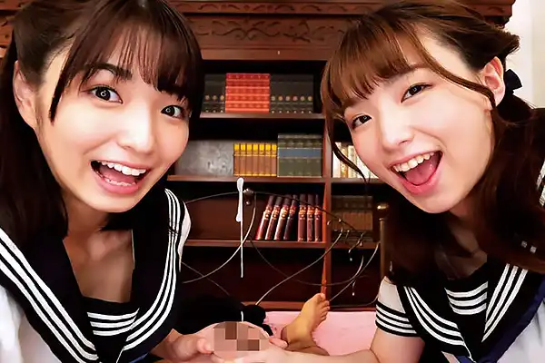 小悪魔JKコンビが耳元で囁き誘惑！W手コキ責めで搾り取る 倉本すみれ 花狩まい Post155