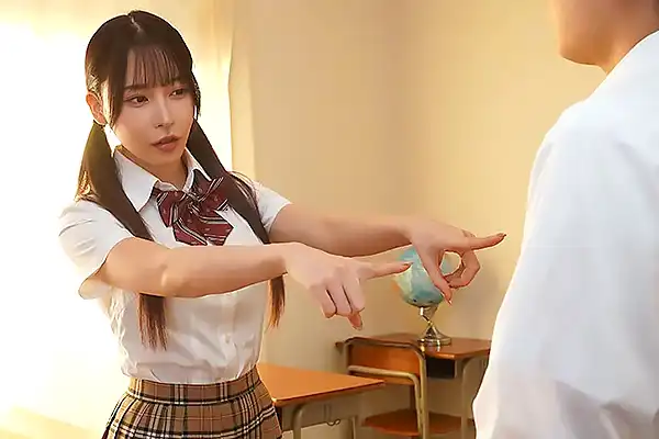 JKが放課後の教室で幼馴染と乳首を触り合う–指先で優しく擦られてビクビク反応する 七瀬アリス