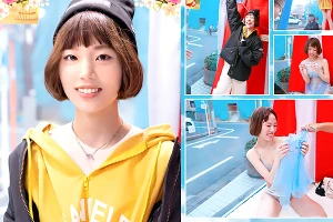 【マジックミラー号】スレンダー美女と野球拳対決！負け続けてちっぱい全開の羞恥展開に！