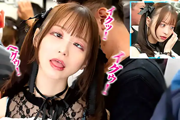 めっちゃ可愛い地雷系ギャルが…痴漢男の激しい指遣いでアヘ顔になる！ Post155