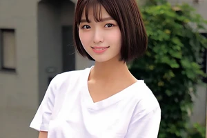 倉本すみれ ナンパして連れ込んだショートカットの美少女女子大生。初めての素股体験から中出しセックス