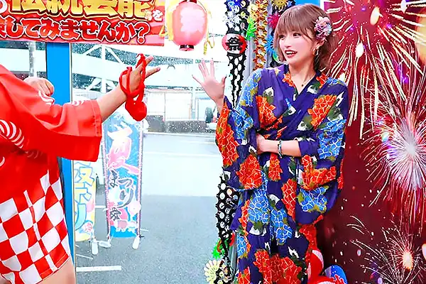 【マジックミラー号】浴衣姿のギャルと野球拳対決–カメラの前で脱がされてしまう Post155