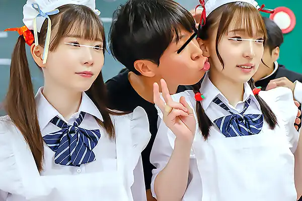 文化祭の模擬店で時間が止まる！メイドカフェの美少女たちに中出ししまくる夢のひととき