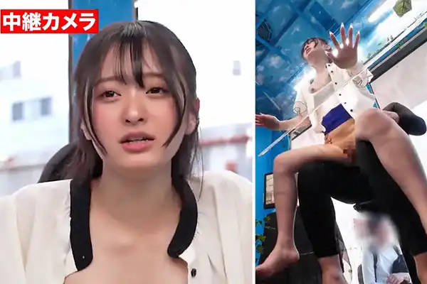【マジックミラー号】女子アナを目指す女子大生が実況チャレンジ。即ハメされて潮吹きが止まらない