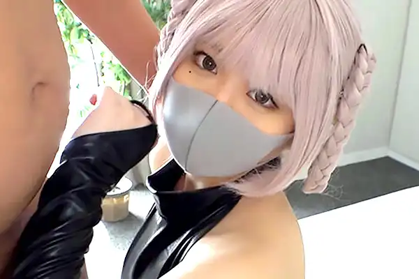 マスク姿が色っぽすぎる爆乳レイヤー！正常位ピストンでそのまま中出し Post155