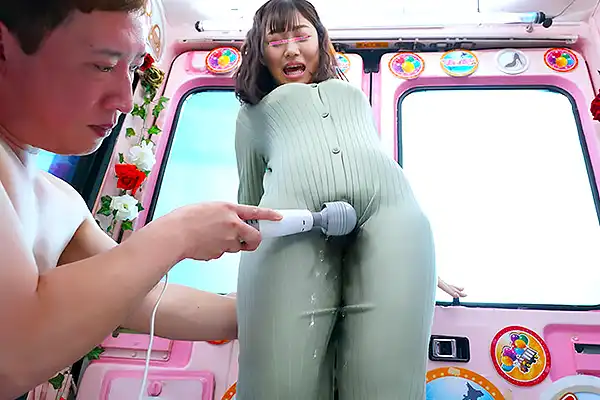 【マジックミラー号】電マで責められた爆乳美女！マキシワンピに広がるエロい染み Post155