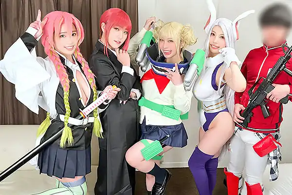 巨乳OLレイヤーと打ち上げでホテルへ！そのままフェラとクンニで乱れまくり