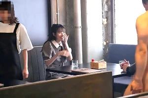 地上波アイドルにドッキリを仕掛ける！カフェに全裸男が乱入して即ハメ 石田佳蓮