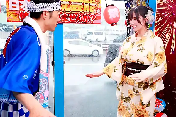 【マジックミラー号】花火大会へ向かう浴衣美人と野球拳で勝負–隠れ巨乳をカメラにさらけ出す