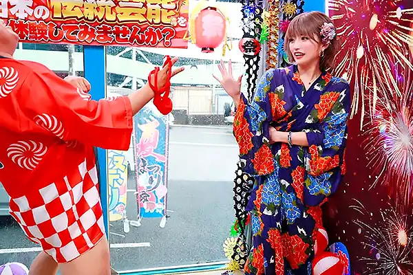 【マジックミラー号】浴衣姿のめっかわギャルと野球拳で対決–連敗しておっぱいもマンコもご開帳する Post155