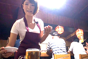 【素人】下町の焼肉酒場でクビレFcup女将をナンパ！松坂牛並みの最高級ボディを食す！